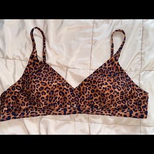 Leopard cheetah swim top bralette